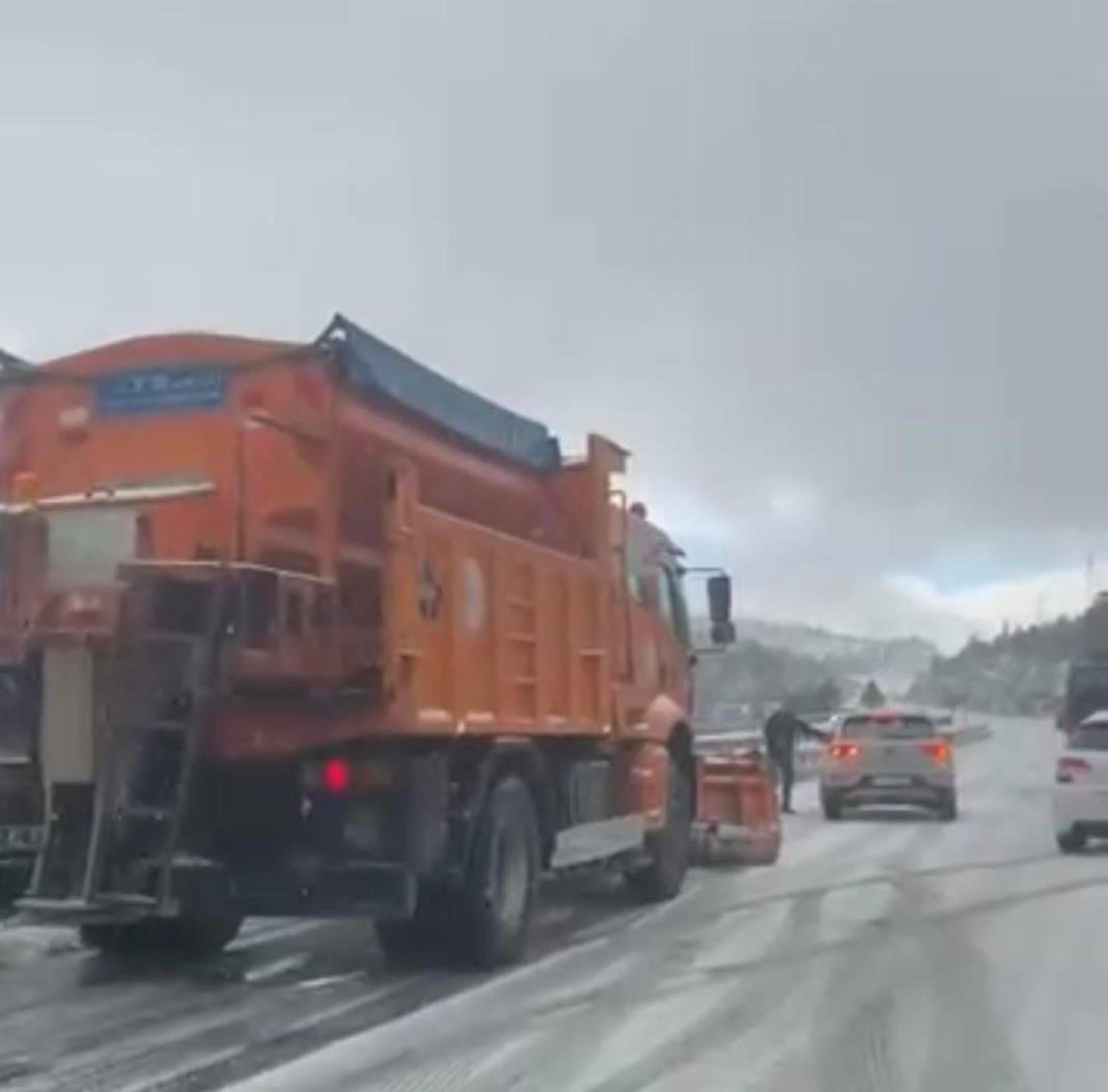 Ekipler seferber oldu! Konya-Antalya yolunda beyaz sürpriz 9
